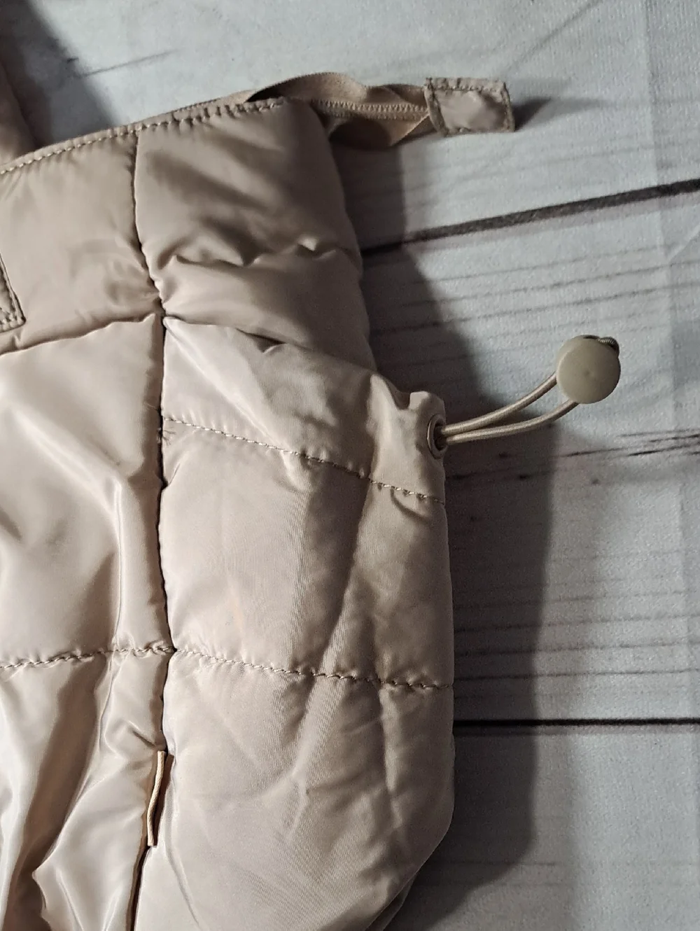 Quilted Beige Tote Laptop Travel Bag